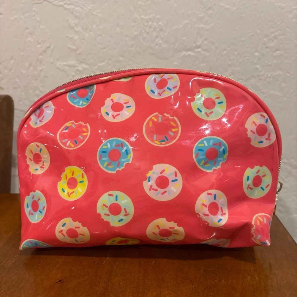 Dabney Lee Donut Makeup Bag - Coral‎ Pink